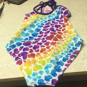 Bathing suit with hearts